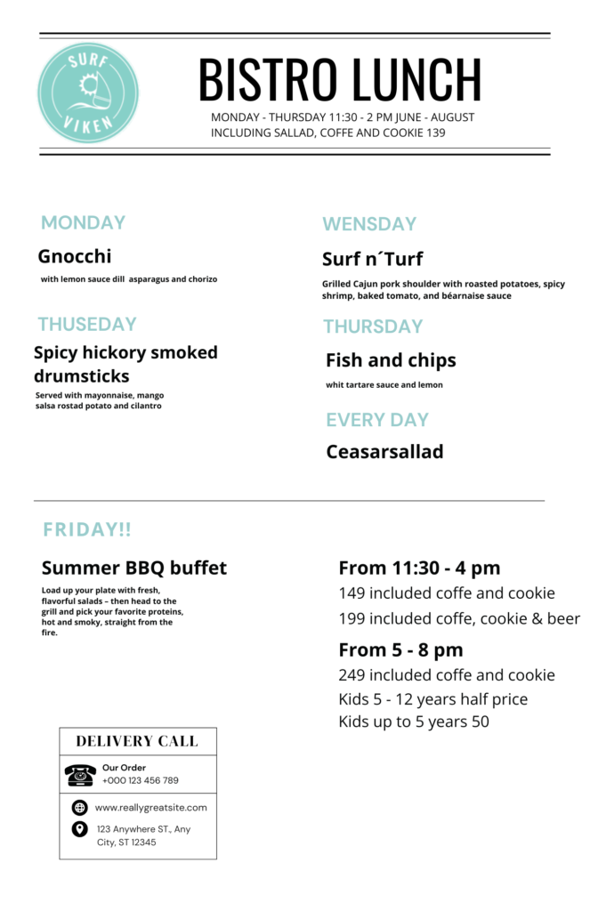Menu | Meny